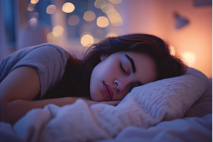 Peaceful Young beautiful woman, a Person Photo by Ylivdesign