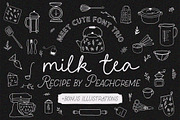 Milk Tea Recipe // FONT TRIO+GRAPHIC, a Handwritten Font by PeachCreme (Thumbnail 14 of 14)