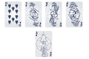 Playing Cards. Space.