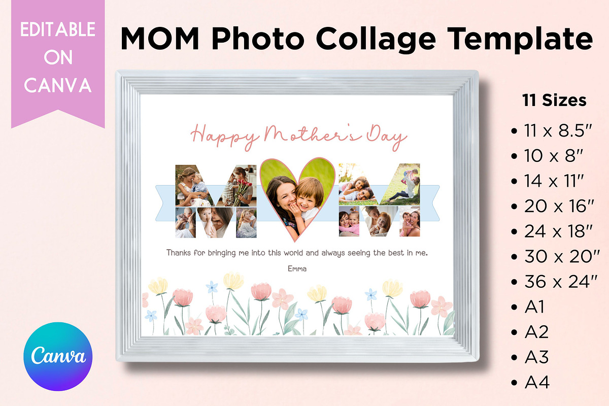 Mother’s Day Photo Collage Templates, a Templates & Theme by Adalin Shop (Photo 4 of 8)