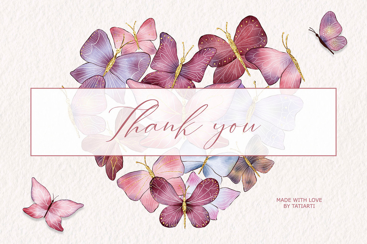 Watercolor hearts and patterns, an Illustration by TatiArti (Photo 8 of 8)