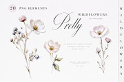 Pretty Wildflowers (Png) Elements, a Background Graphic by by creative paper (Thumbnail 1 of 7)