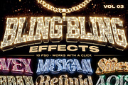 Bling Bling Gold Text Effects Vol 03, a Layer Style Add-On by Hyperpix Productions (Thumbnail 1 of 19)
