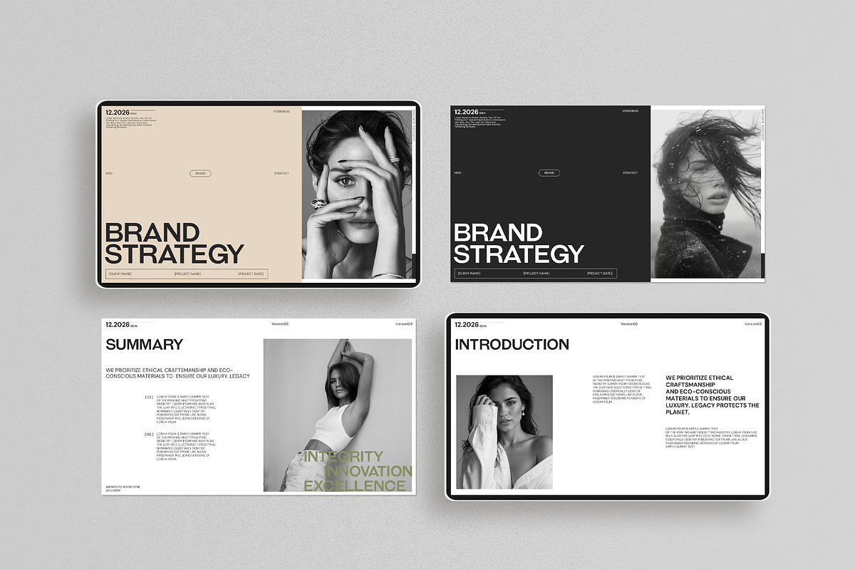 Brand Strategy Presentation Template, a Presentation Template by Dream-Lab (Photo 3 of 8)