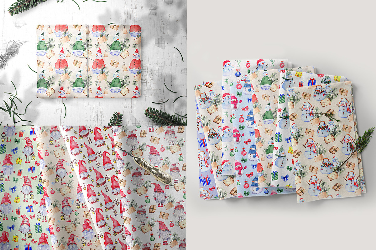 Christmas snowmen & gnomes, an Illustration by Jeanna Draw (Photo 14 of 17)