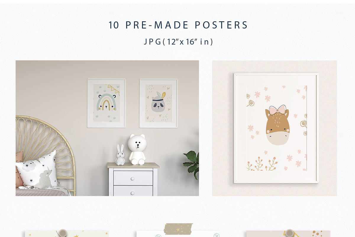 Face baby animals collection, an Animal Illustration by polikarpovaart (Photo 7 of 11)