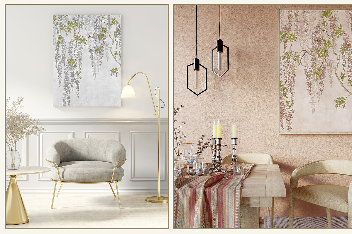 Fresco collection Wisteria bloom, a Wallpaper Graphic by Natalia0307 (Photo 15 of 25)