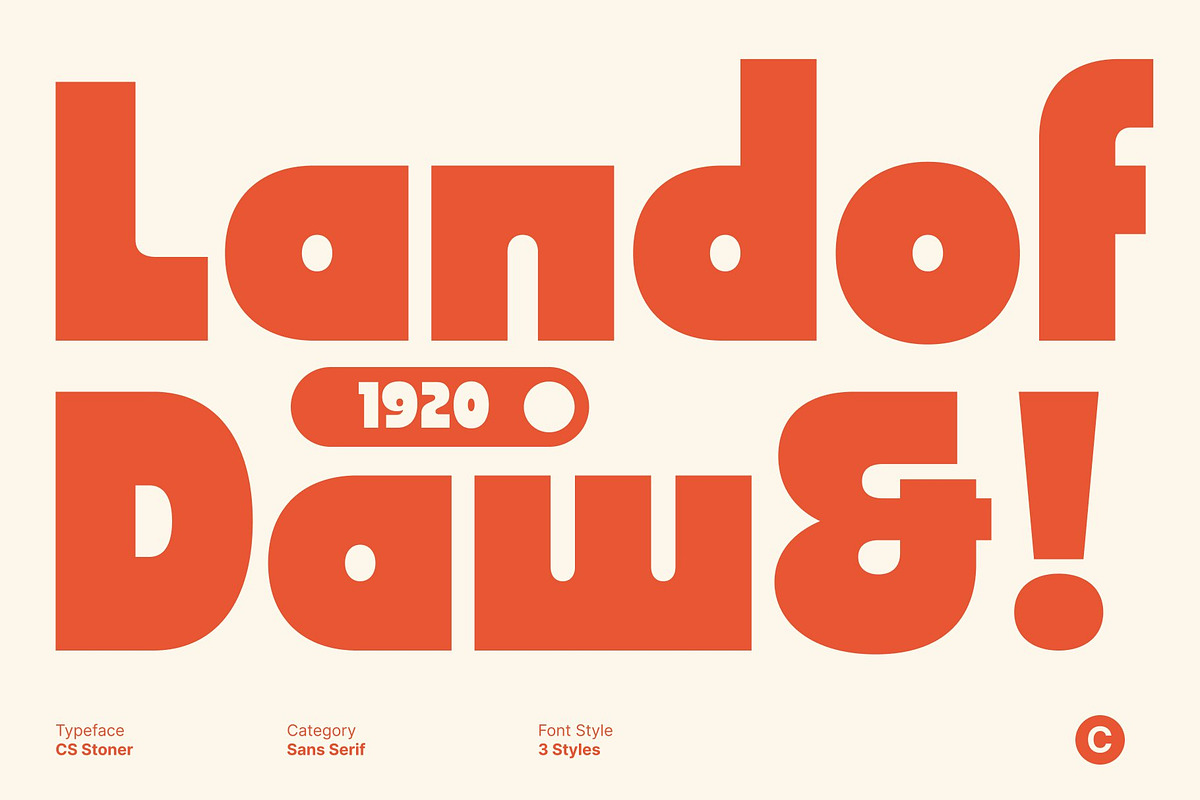 CS Stoner – Display Typeface, a Sans Serif Font by Craft Supply Co. (Photo 3 of 8)