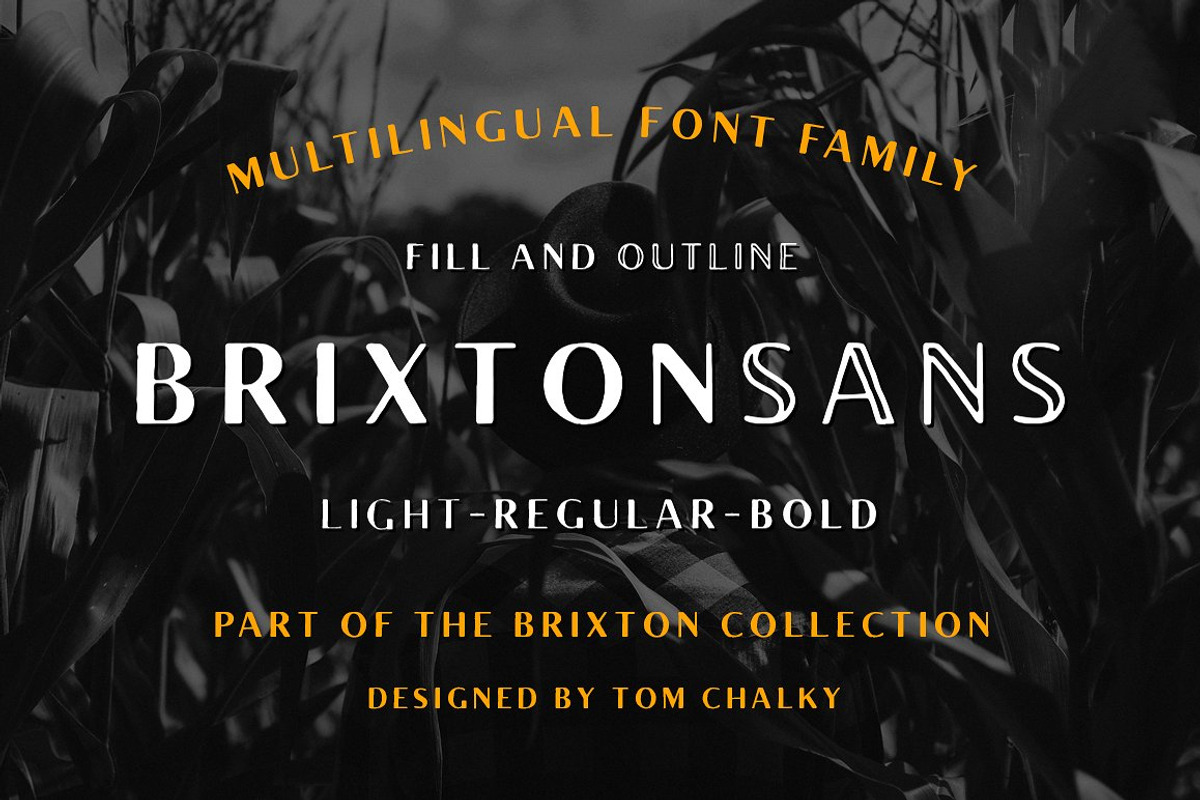 Brixton Sans (6 Fonts + Extras)