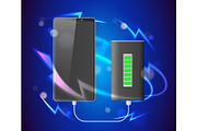 Realistic mobile phone with external, an Object Illustration by Vectorbuum (Thumbnail 1 of 3)