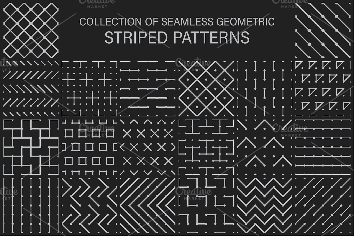 Minimalistc dark seamless patterns, a Pattern Graphic by ExpressShop (Photo 1 of 10)