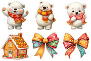 Retro Pastel Christmas Clipart, an Illustration by Craft Nest (Thumbnail 8 of 10)