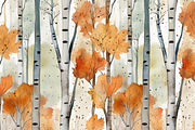 Watercolor Autumn Birch Trees Forest, an Object Graphic by Printable Treasure (Thumbnail 7 of 9)