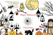 Halloween Colors Clip Art, an Illustration by Nataliapiache (Thumbnail 1 of 4)