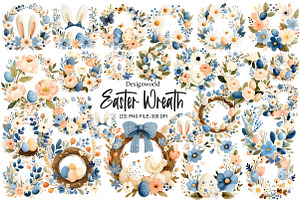 Easter Wreath Clipart, an Illustration by Designworld