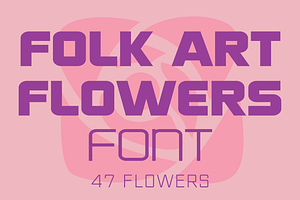 Folk Art Flowers Font