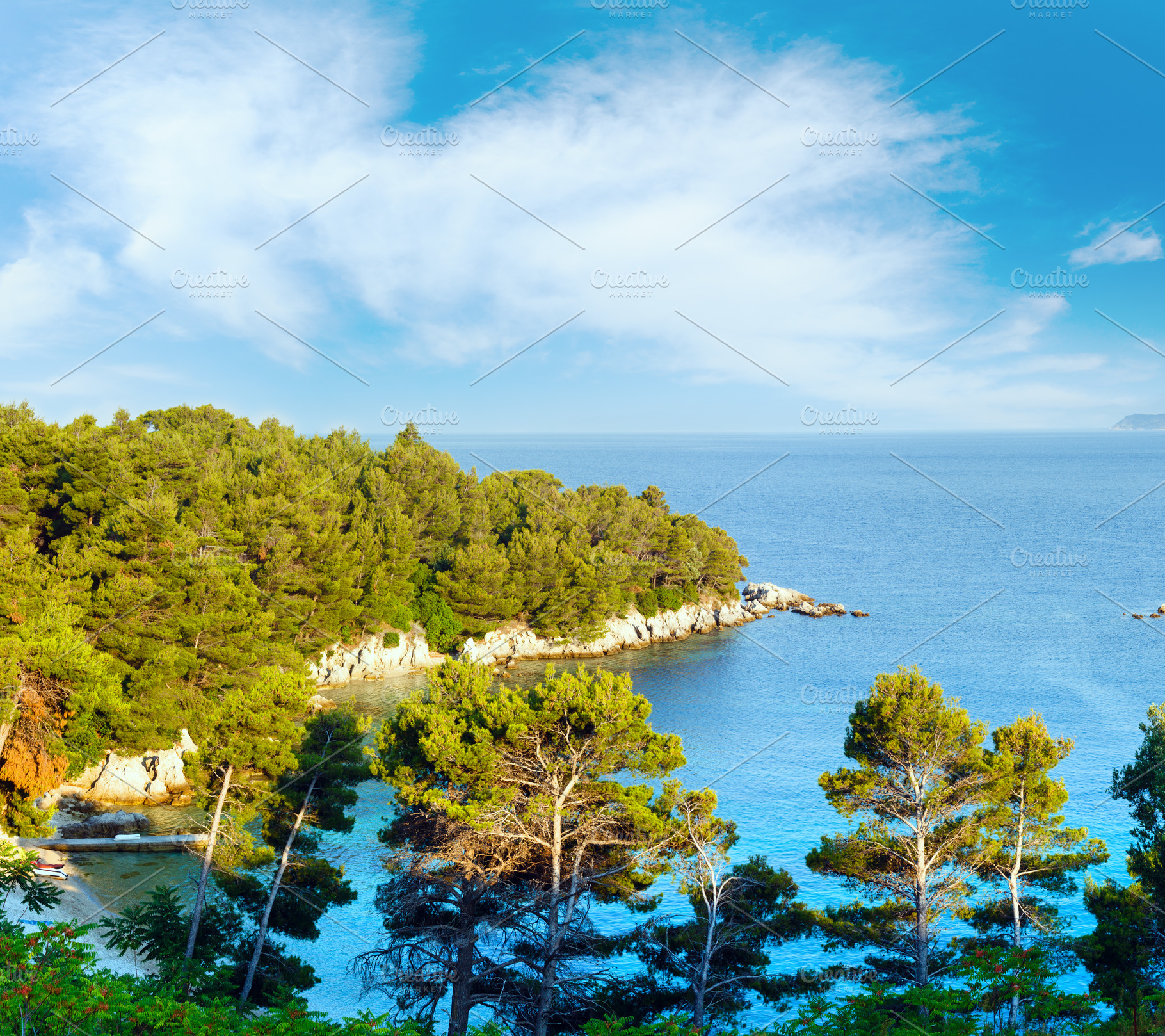 Summer  sea coastline view (Croatia), a Nature Photo by YuriyB