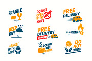 Logistics & Packaging Safety Icons, an Object Graphic by e-artdesign (Thumbnail 1 of 3)