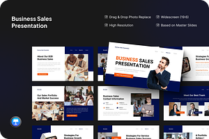 Business Sales Presentation Keynote, a Presentation Template by SquidPixey