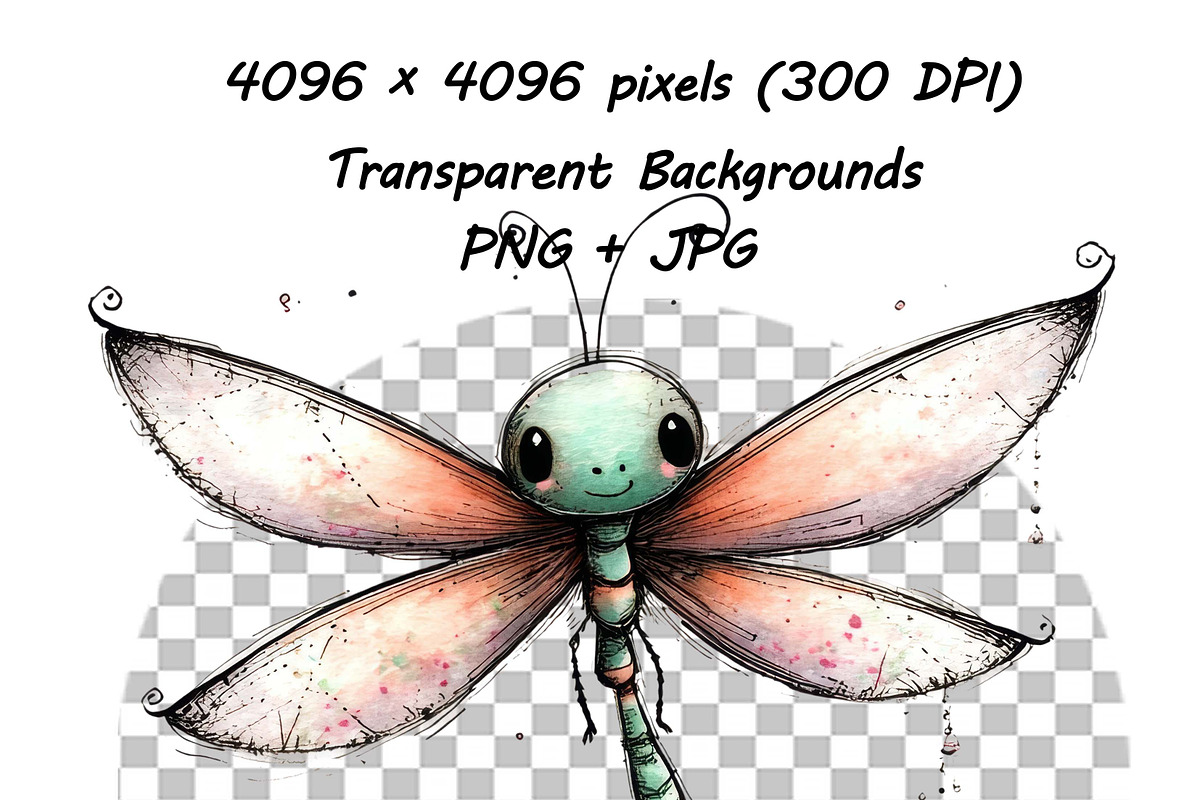 Whimsical Butterfly Clipart Set, an Animal Illustration by one-touch (Photo 13 of 20)