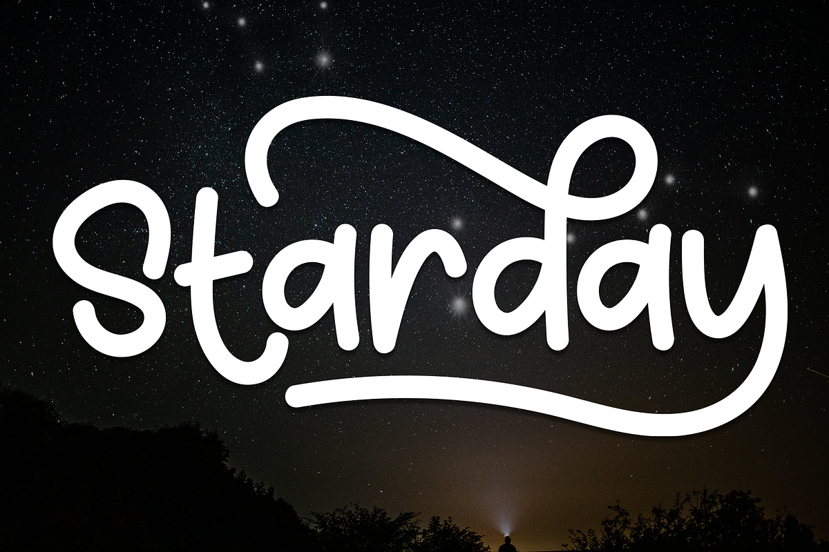 Starday | Script Font, a Script Font by Scratchones (Photo 1 of 9)