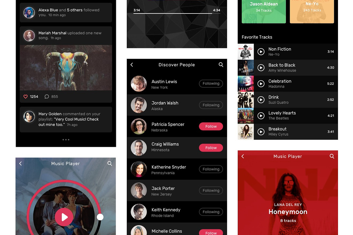 Soundify Music App UI Kit, an UI Kit Template by Designerbundle (Photo 4 of 4)