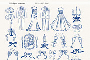 Italian Whimsical Clipart Set, an Object Illustration by Jenny Quince (Thumbnail 3 of 15)