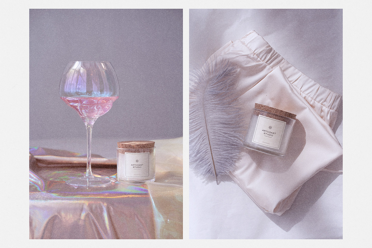 Candle Label Mockup, a Packaging Mockup by Artcoast Studio (Photo 2 of 6)