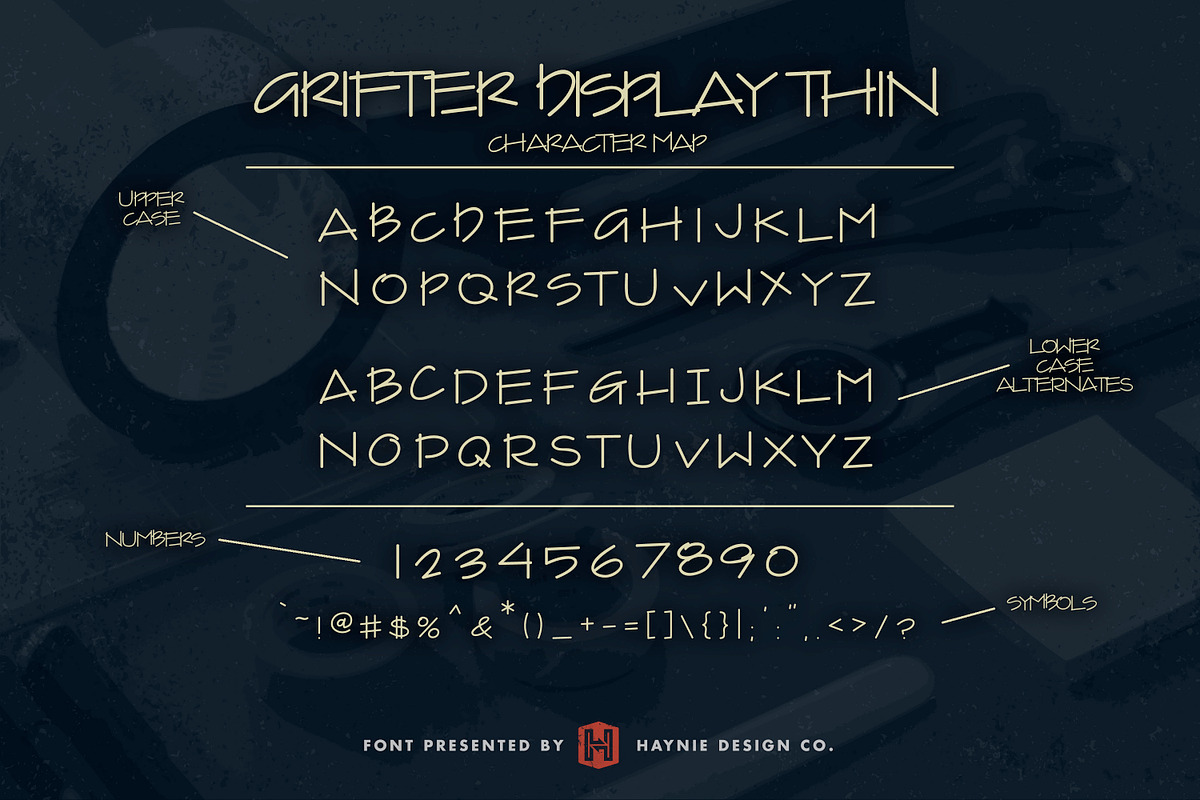 Grifter Architect Blueprint Writing, a Font by Haynie Design Co. (Photo 7 of 9)