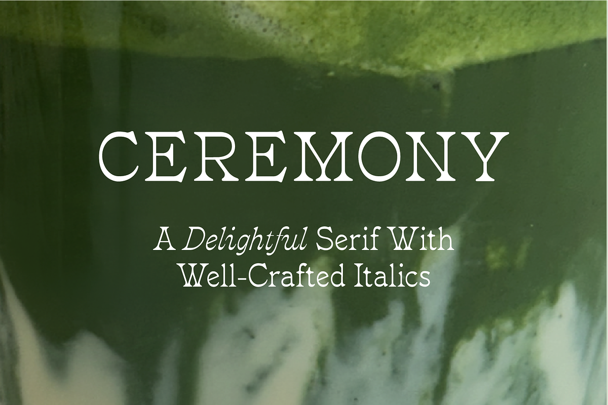 Ceremony Serif, a Serif Font by MEG BURK CHOI (Photo 1 of 3)