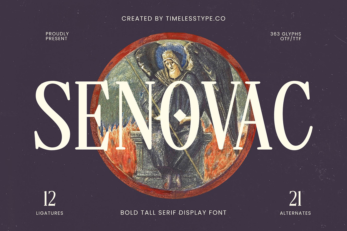Senovac Bold Tall Serif Display, a Serif Font by timelesstype.co (Photo 1 of 20)