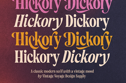 Hickory Dickory • A Stylish Serif