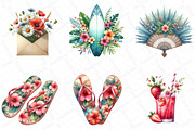 Floral Summer Sublimation Clipart, an Illustration by DreamPrint404 (Thumbnail 2 of 5)