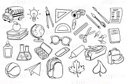 Back to School Line Drawings, an Illustration by TheClipAtelier (Thumbnail 2 of 3)