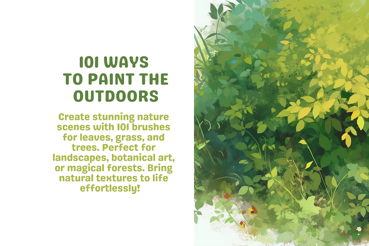Foliage Nature Procreate Brushes, a Brush Add-On by Cozy Brushery (Photo 5 of 7)