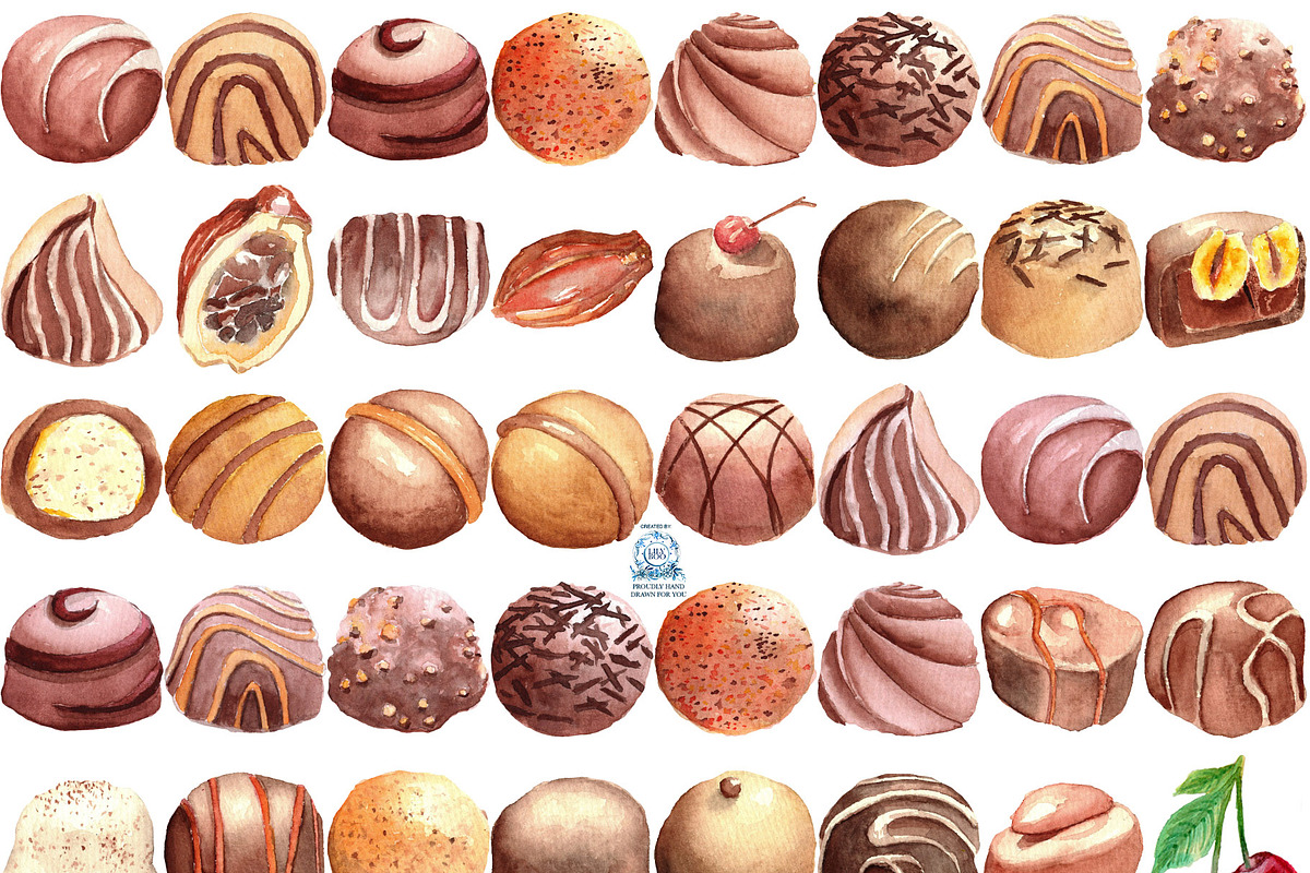 120 Gourmet Chocolate Clipart PNG, an Illustration by LilyBoo Clipart (Photo 2 of 8)