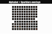 100 Sparklers alphabet photo overlay, a Brushes & More by OverlayBox (Thumbnail 3 of 4)