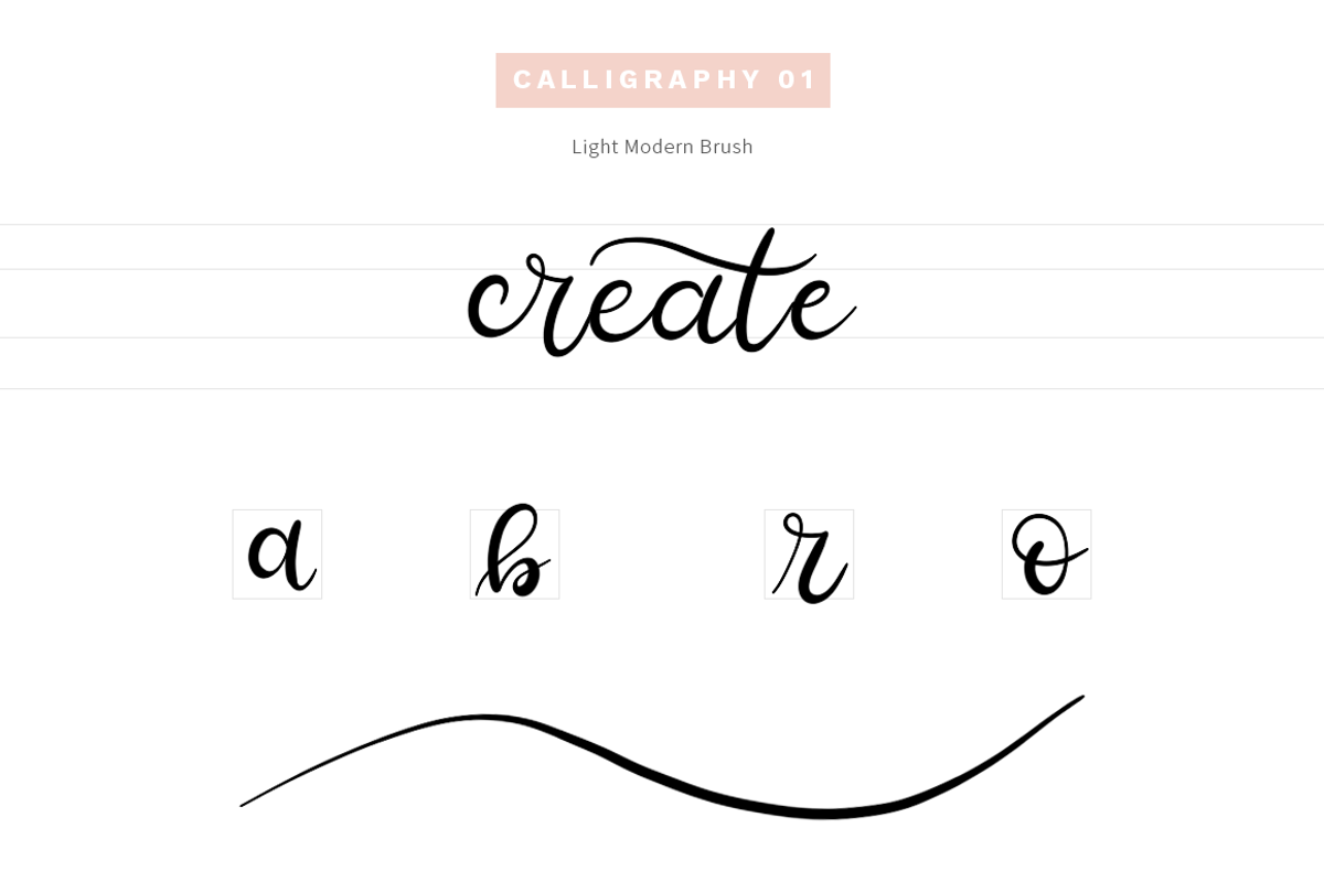 Sketchbook Brushes 1: Calligraphy preview 2