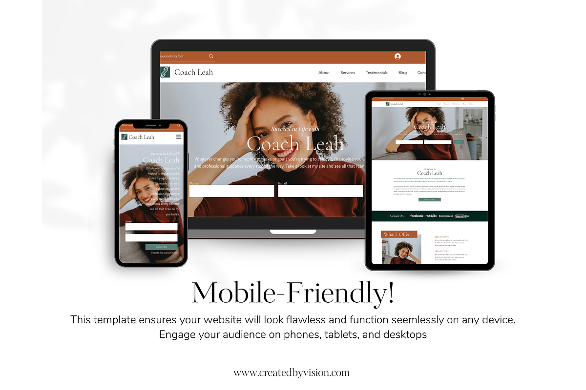 WIX Website for Coaches, a Wix Template by CreatedbyVision LLC (Photo 6 of 9)