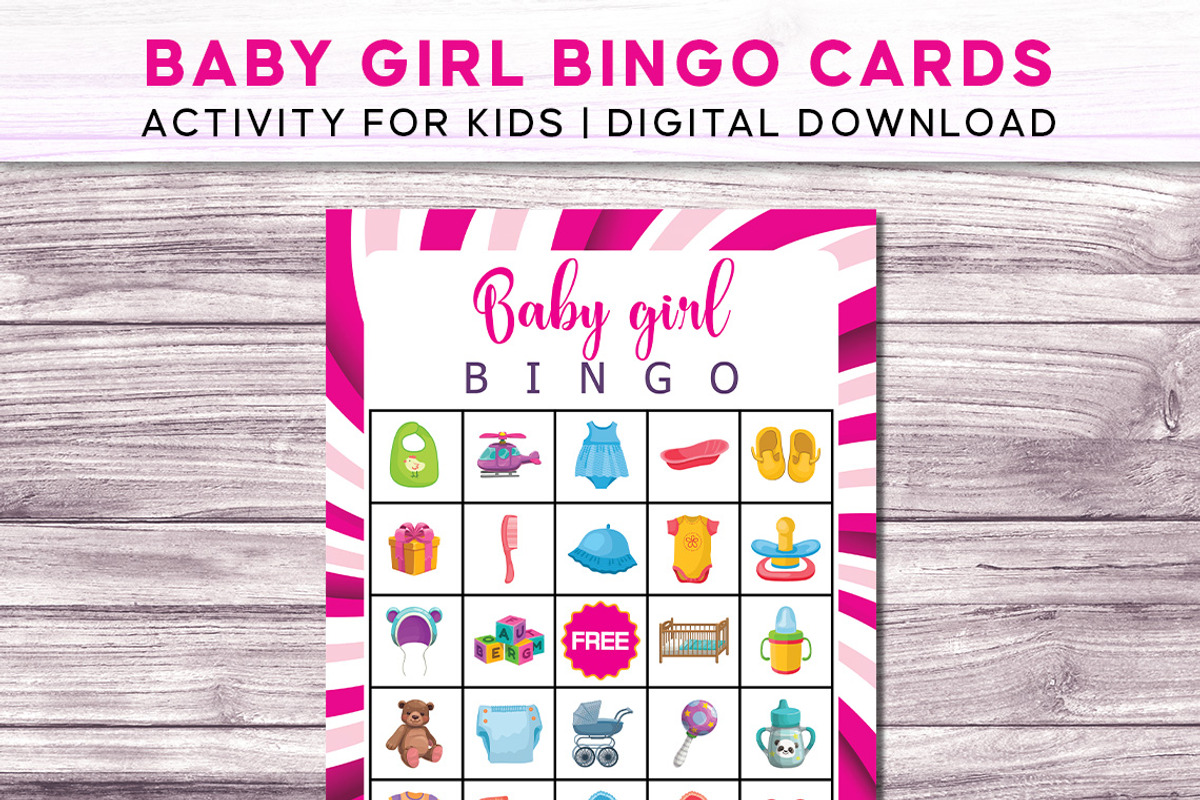 Baby Girl Bingo Game Printable, a Print Template by Graphicsnext (Photo 2 of 4)
