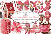 Hand Drawn Whimsical Christmas, an Illustration by DreamCafeArt (Thumbnail 1 of 6)