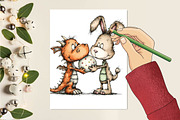 Whimsical Animals Best Friend Clipar, an Animal Illustration by SVGArt (Thumbnail 7 of 9)
