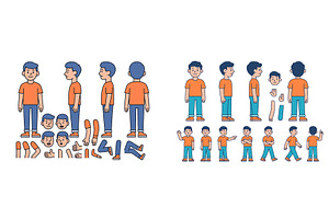 Character design set featuring, an Illustration by ZinetroN