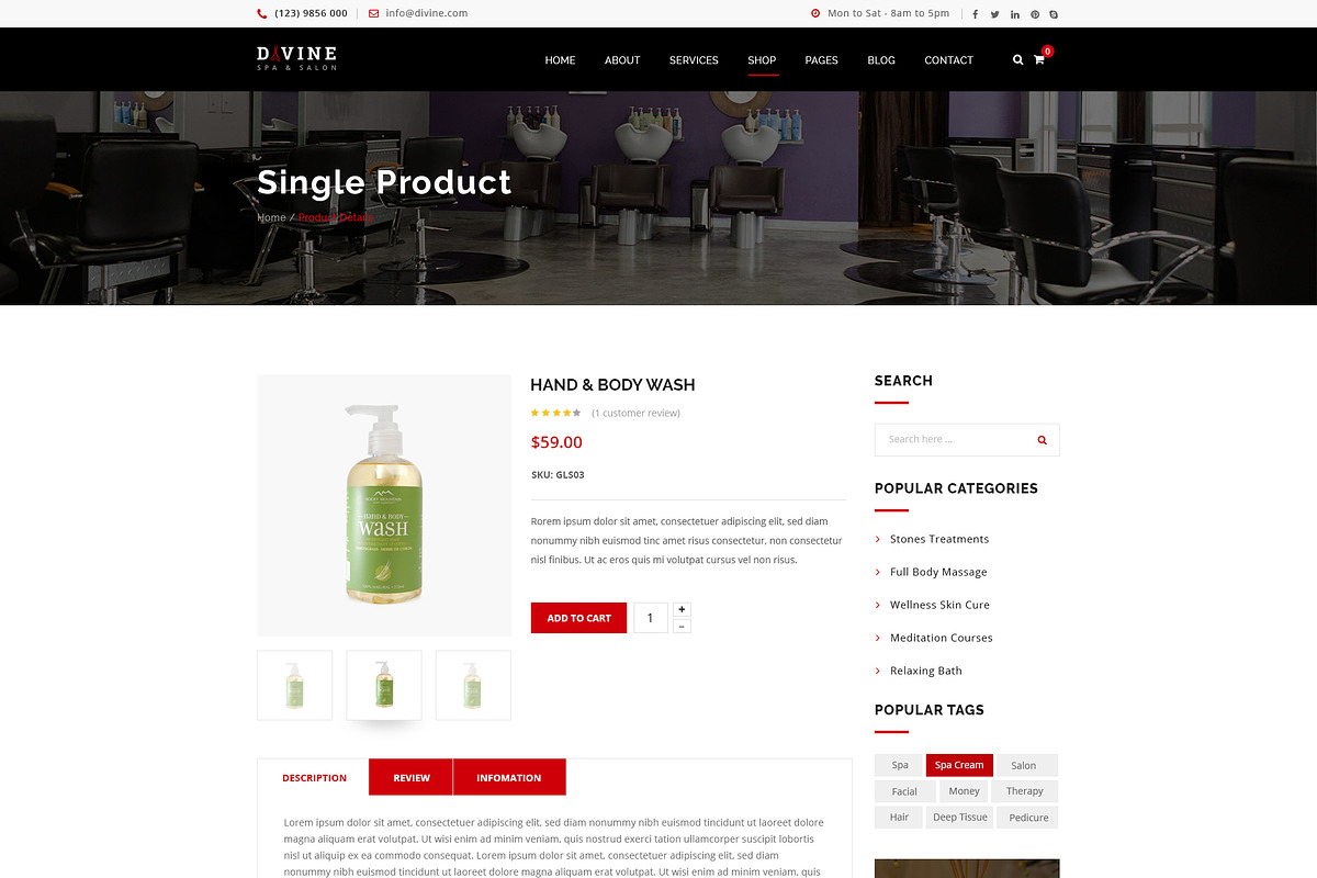 Divine - Photoshop Template, a Websites & App Template by DigitalCenturySF (Photo 5 of 13)
