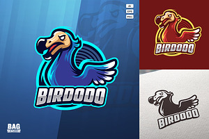 Dodo Bird Esport Logo Template