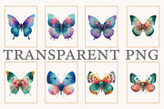 Pastel Butterfly PNG Sublimation, an Illustration by Designworld (Thumbnail 6 of 10)