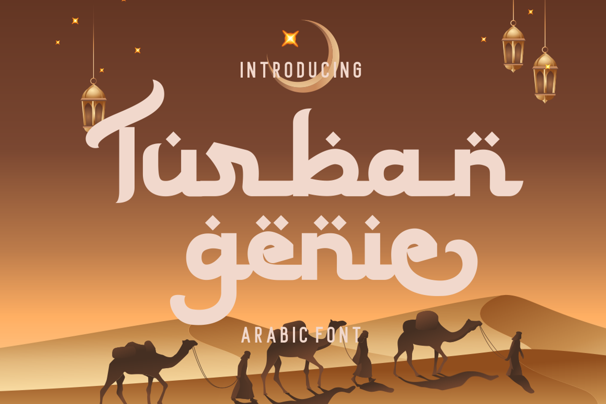 Turban Genie - Arabic Font, a Font by PutraCetol Studio (Photo 1 of 11)