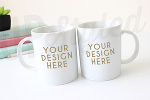 F193 Two Mugs Styled Mock Up