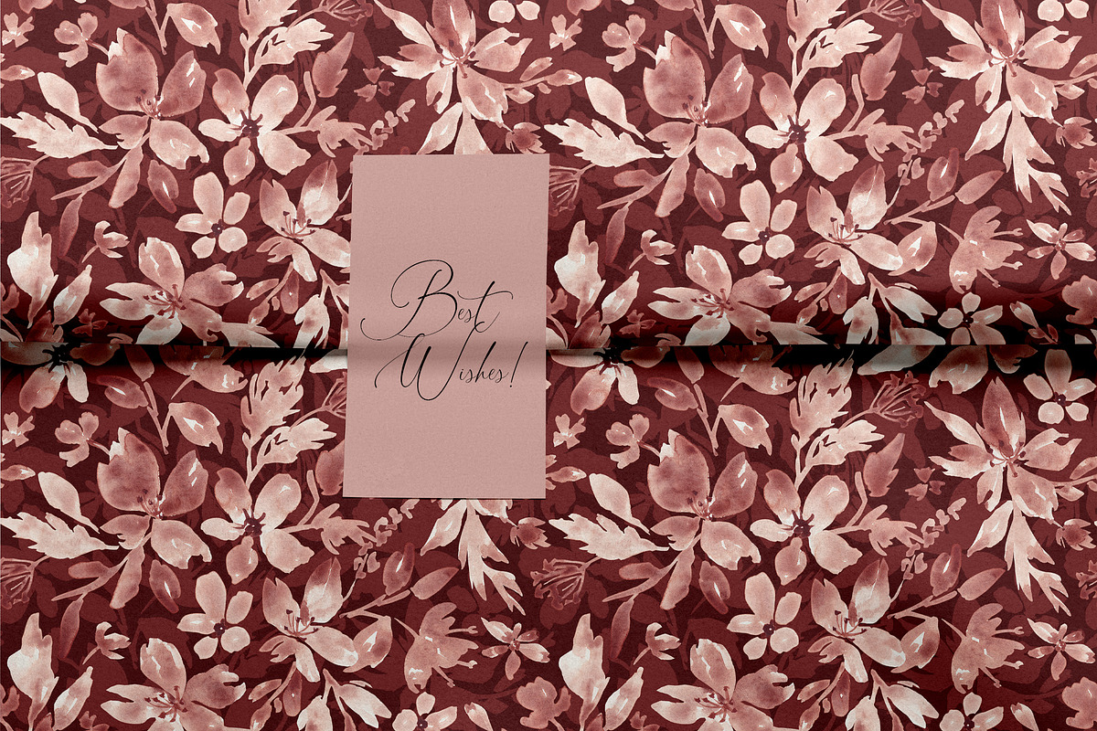 Blush Blossom Watercolor Flora Print, a Pattern Graphic by SirenaArt (Photo 16 of 16)