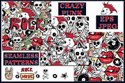 Crazy punk. Seamless patterns, a Pattern Graphic by TatianaBannikova (Thumbnail 1 of 4)